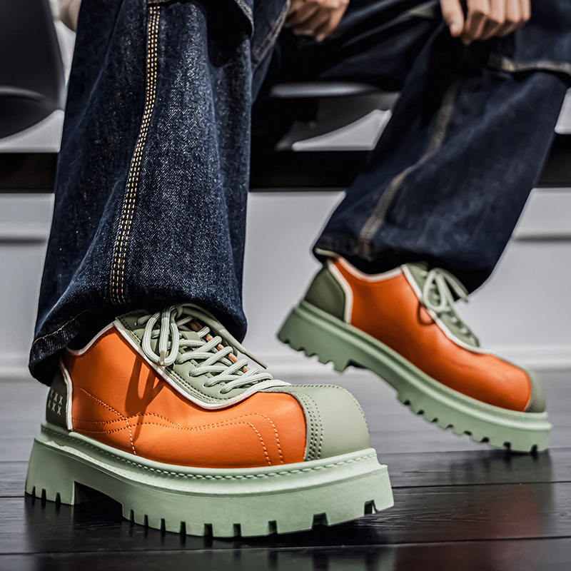 Ανδρικά χαμηλά εργασιακά παπούτσια, συνθετικό δέρμα, αντιολισθητική σόλα, PU πάτος, σόλα έγχυσης, Φθινόπωρο 2025