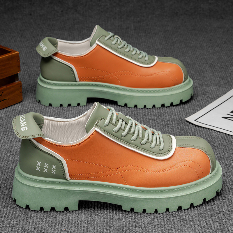 Ανδρικά χαμηλά εργασιακά παπούτσια, συνθετικό δέρμα, αντιολισθητική σόλα, PU πάτος, σόλα έγχυσης, Φθινόπωρο 2025