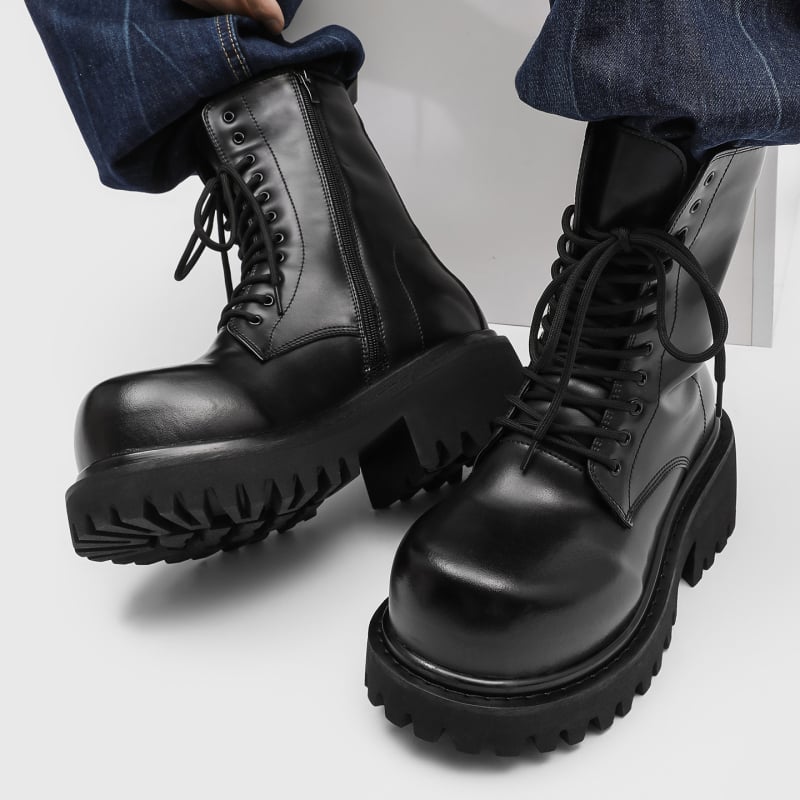 Vīriešu Martins zābaki, apaļš purns, gumijas zole, augšdaļa un iekšpuse: Super Migration, ikdienas stila 23394-K