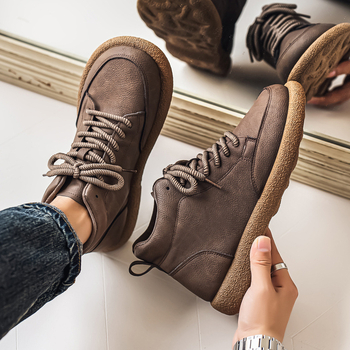 Vīriešu potīšu zābaki ar ādas augšdaļu, priekšējā šņorēšana, sieta odere, PVC zole, apaļš purngals