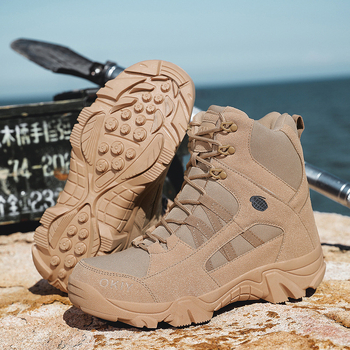 Υψηλά τακτικά μποτάκια πεζοπορίας, Space Leather, ανδρικά, κατάλληλα για τρέξιμο, πεζοπορία και κατασκήνωση