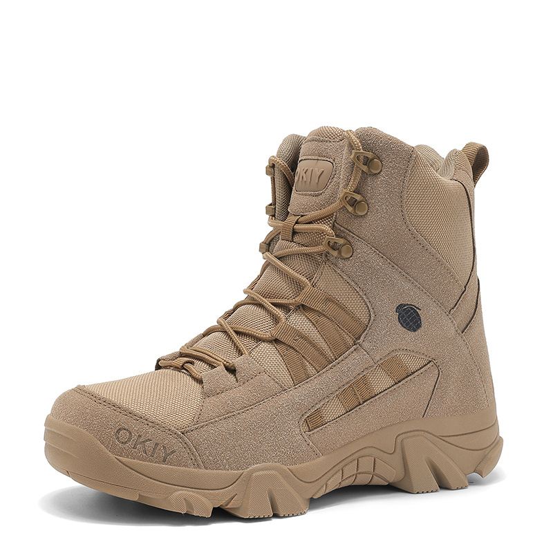 Υψηλά τακτικά μποτάκια πεζοπορίας, Space Leather, ανδρικά, κατάλληλα για τρέξιμο, πεζοπορία και κατασκήνωση