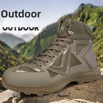 Lauko žygio batai, neslidus gumos padą, aukštas viršūnės TPU+tinklas, cementuota pada, priekinis raištelis