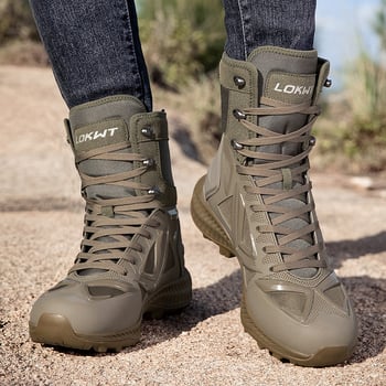 Lauko žygio batai, neslidus gumos padą, aukštas viršūnės TPU+tinklas, cementuota pada, priekinis raištelis