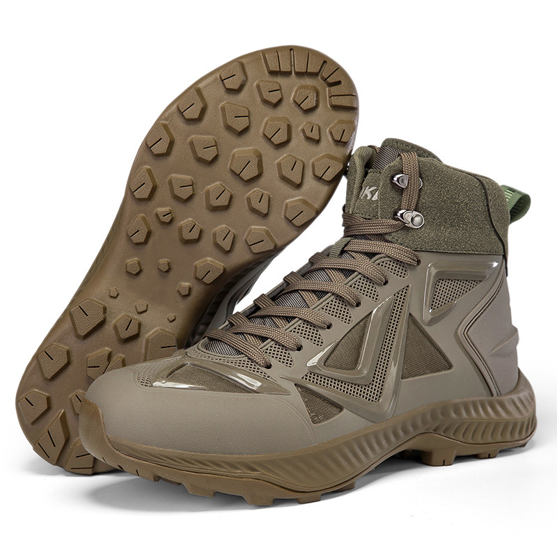 Lauko žygio batai, neslidus gumos padą, aukštas viršūnės TPU+tinklas, cementuota pada, priekinis raištelis