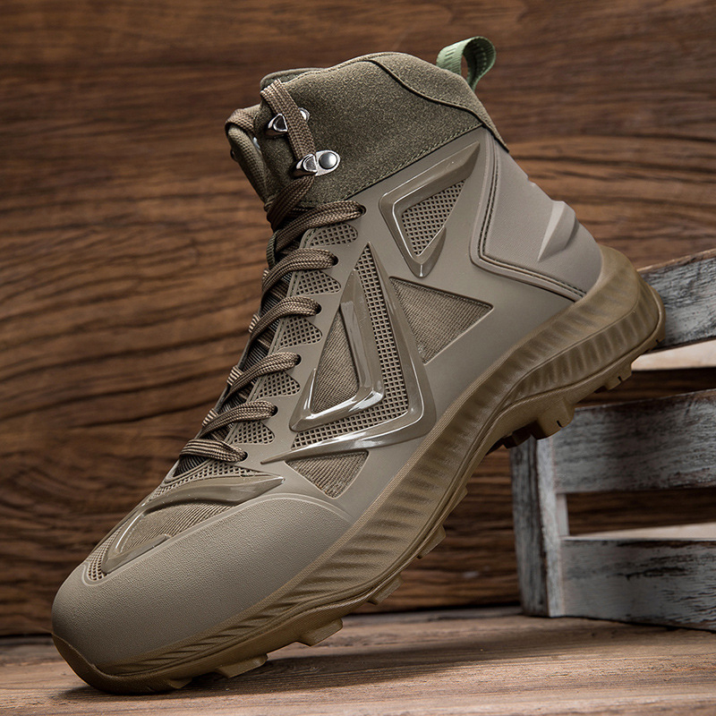 Lauko žygio batai, neslidus gumos padą, aukštas viršūnės TPU+tinklas, cementuota pada, priekinis raištelis