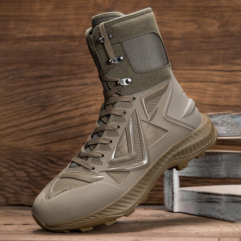 Lauko žygio batai, neslidus gumos padą, aukštas viršūnės TPU+tinklas, cementuota pada, priekinis raištelis