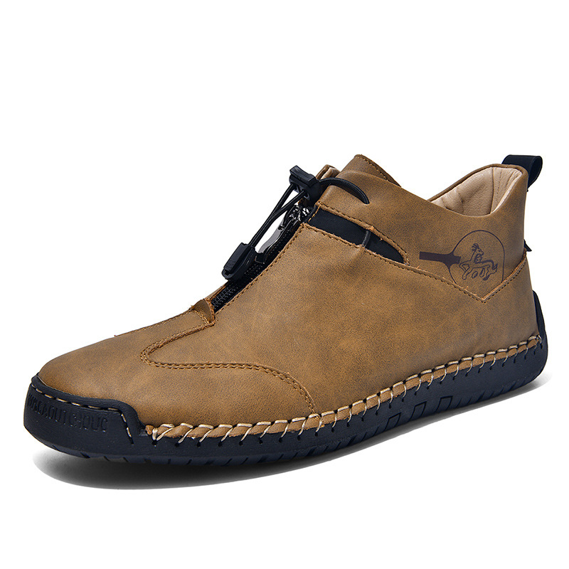 Martin batai – rankomis siūti, kvėpuojanti mikropluošto viršutinė dalis, gumos padas, kasdieniam stiliui, vidutinio aukščio