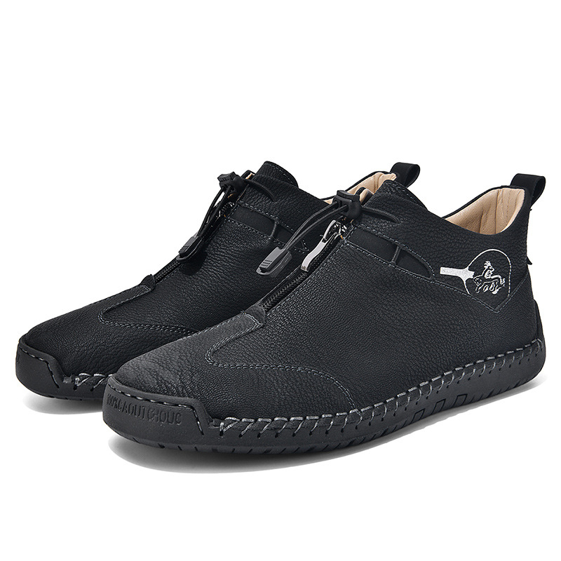 Martin batai – rankomis siūti, kvėpuojanti mikropluošto viršutinė dalis, gumos padas, kasdieniam stiliui, vidutinio aukščio