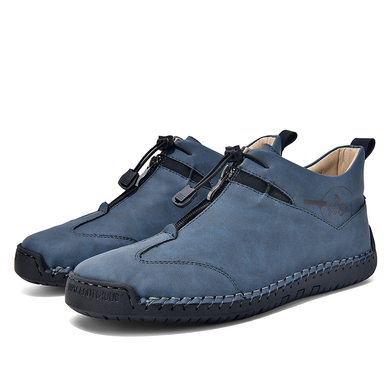 Martin batai – rankomis siūti, kvėpuojanti mikropluošto viršutinė dalis, gumos padas, kasdieniam stiliui, vidutinio aukščio