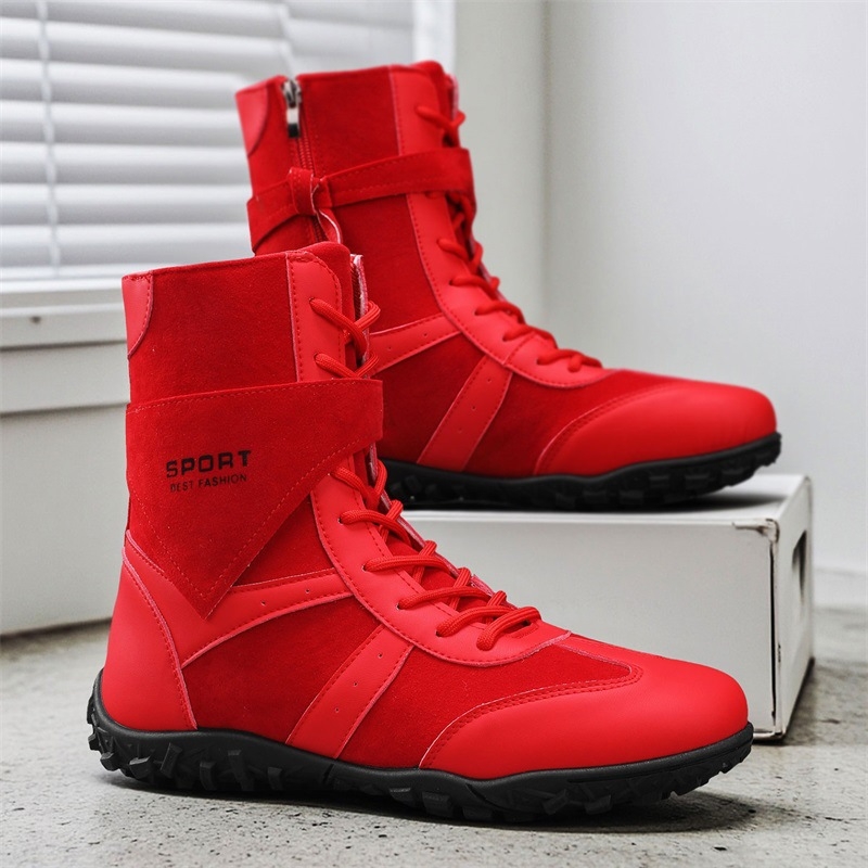 Μποτάκια εργασίας Martin με PU επάνω μέρος, σόλα από καουτσούκ-πλαστικό, μεσαίο ύψος γάμπας, στρογγυλή μύτη, στυλ Martin