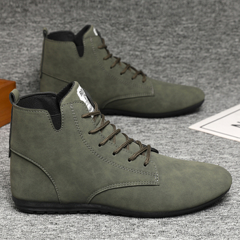 Unisex αθλητικά παπούτσια με high-top σχεδίαση, PU επάνω, αδιάβροτα, κορδόνια, MD σόλα.