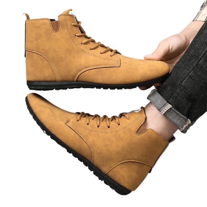 Unisex αθλητικά παπούτσια με high-top σχεδίαση, PU επάνω, αδιάβροτα, κορδόνια, MD σόλα.