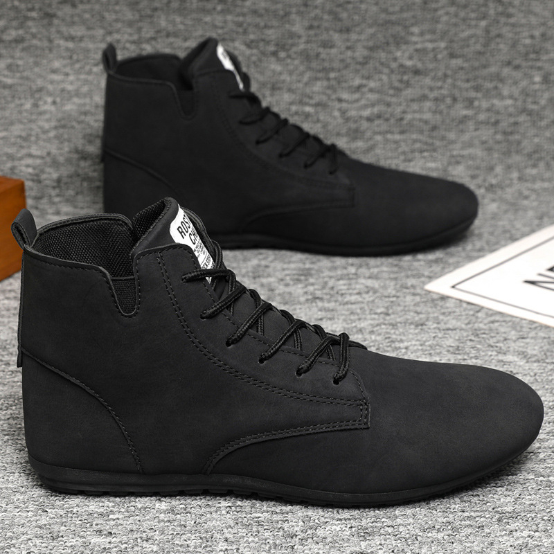Unisex αθλητικά παπούτσια με high-top σχεδίαση, PU επάνω, αδιάβροτα, κορδόνια, MD σόλα.