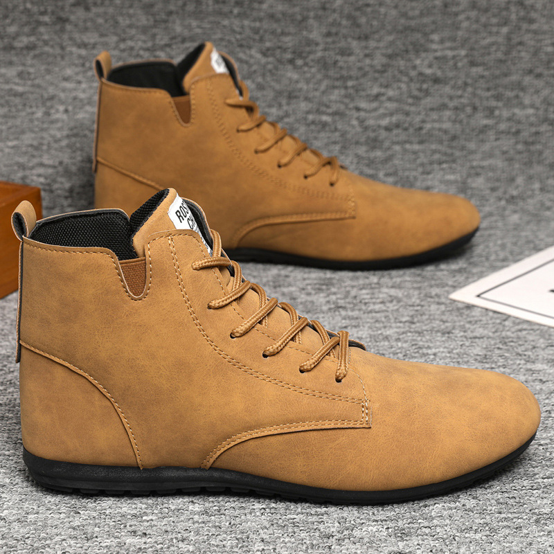 Unisex αθλητικά παπούτσια με high-top σχεδίαση, PU επάνω, αδιάβροτα, κορδόνια, MD σόλα.