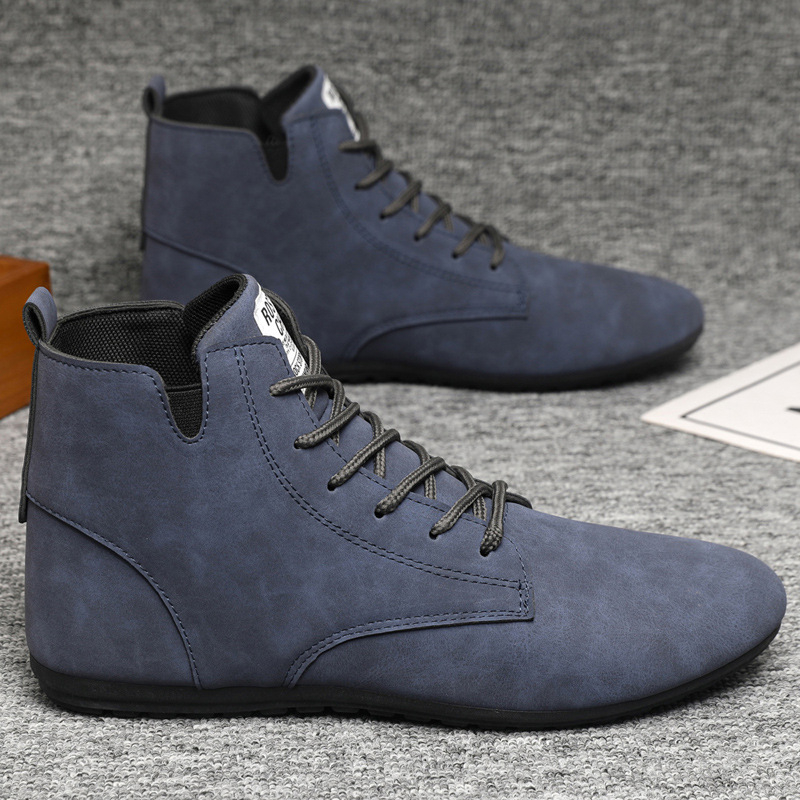 Unisex αθλητικά παπούτσια με high-top σχεδίαση, PU επάνω, αδιάβροτα, κορδόνια, MD σόλα.