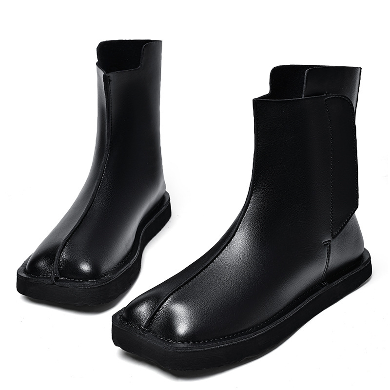 Ανδρικά μποτάκια Chelsea για φθινόπωρο/χειμώνα, PU επάνω μέρος, στρογγυλή μύτη, αντιολισθητική σόλα, συγκολλημένη σόλα, στυλ Martin, pull-on, μέγεθος 47