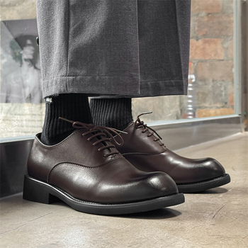 Ανδρικές παντόφλες μισές με τετράγωνη μύτη, σόλα από καουτσούκ, πάνω και εσωτερικό υλικό Super Migration, κωδικός 25325