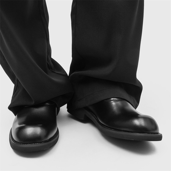 Ανδρικές παντόφλες μισές με τετράγωνη μύτη, σόλα από καουτσούκ, πάνω και εσωτερικό υλικό Super Migration, κωδικός 25325