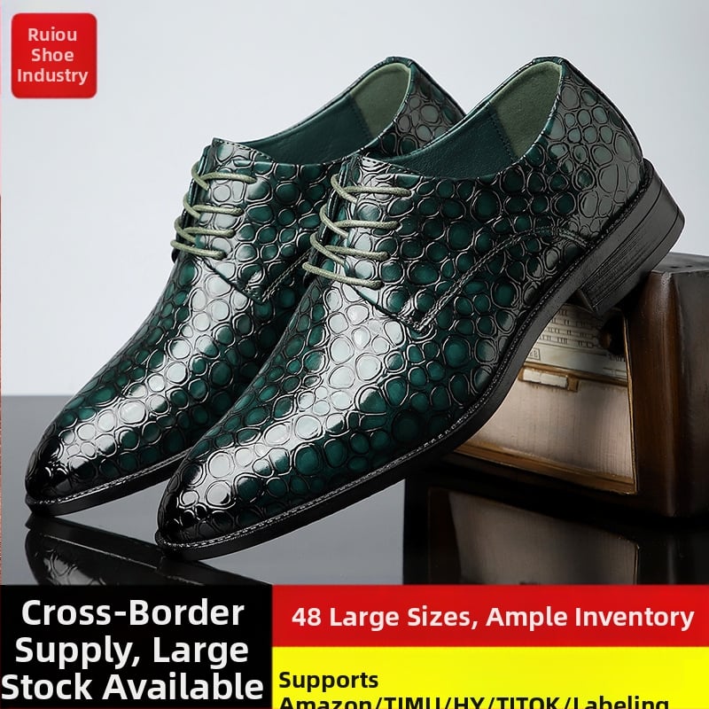 Rio ανδρικά παπούτσια από PU δέρμα, επιχειρηματικά, με σόλα από καουτσούκ και επένδυση γούνας κουνελιού, κορδόνια