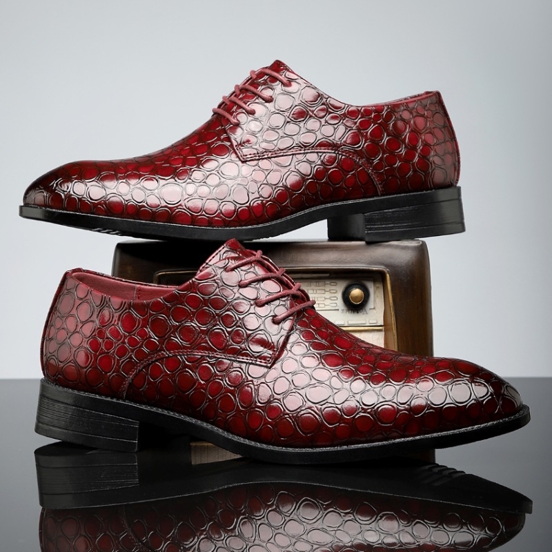 Rio ανδρικά παπούτσια από PU δέρμα, επιχειρηματικά, με σόλα από καουτσούκ και επένδυση γούνας κουνελιού, κορδόνια