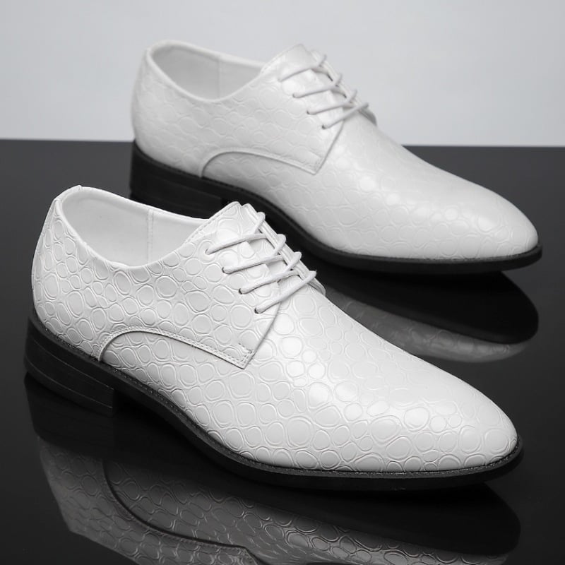 Rio ανδρικά παπούτσια από PU δέρμα, επιχειρηματικά, με σόλα από καουτσούκ και επένδυση γούνας κουνελιού, κορδόνια