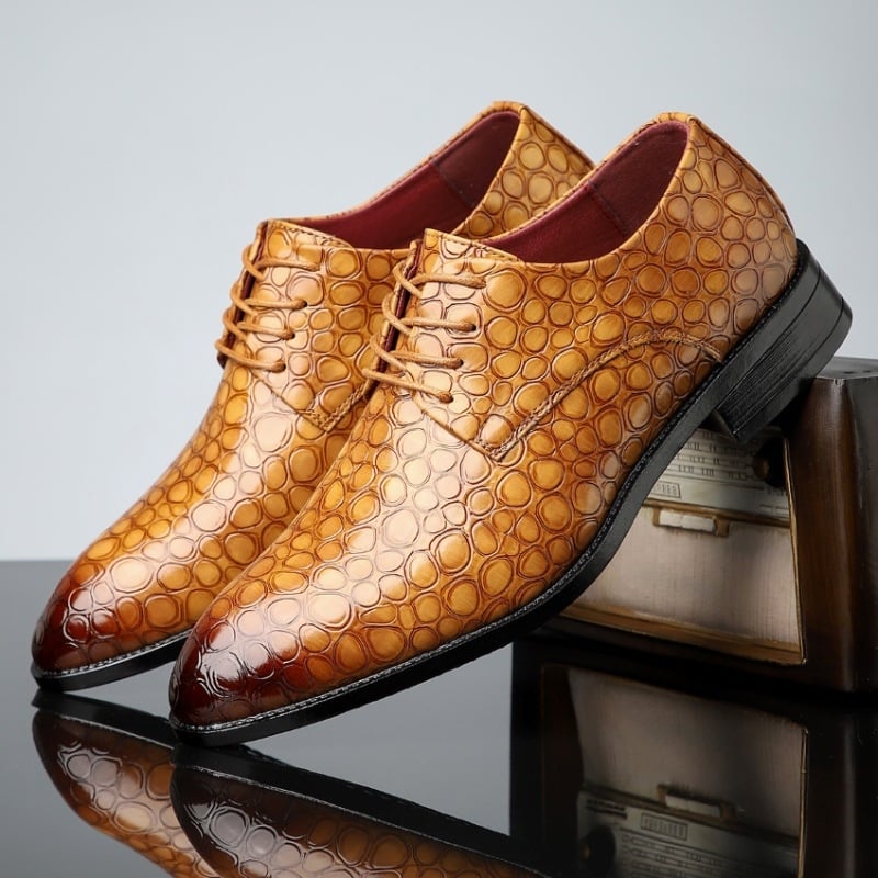 Rio ανδρικά παπούτσια από PU δέρμα, επιχειρηματικά, με σόλα από καουτσούκ και επένδυση γούνας κουνελιού, κορδόνια