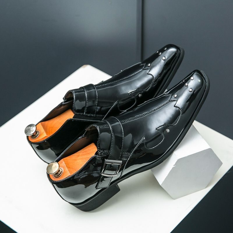 Ανδρικά παπούτσια μονκ στράπ – επάνω μέρος από μικροϊνό δέρμα, σόλα από καουουτσώκ, εσωτερικό από λατέξ, αναπνέοντα και ανθεκτικά στη φθορά