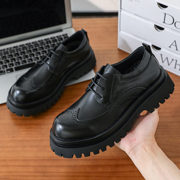 Ανδρικά casual παπούτσια με PU επάνω μέρος, σόλα από καουτσούκ, παχιά σόλα, στρογγυλή μύτη, κορδόνια μπροστά