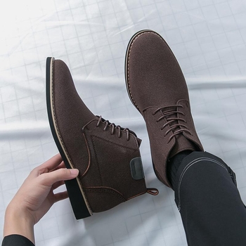 Мъжки кожени обувки – горна част от микрофибърна кожа, подметка от гума, леки, вътрешност с мрежеста подплата, подходящи за четири сезона