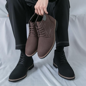 Мъжки кожени обувки – горна част от микрофибърна кожа, подметка от гума, леки, вътрешност с мрежеста подплата, подходящи за четири сезона