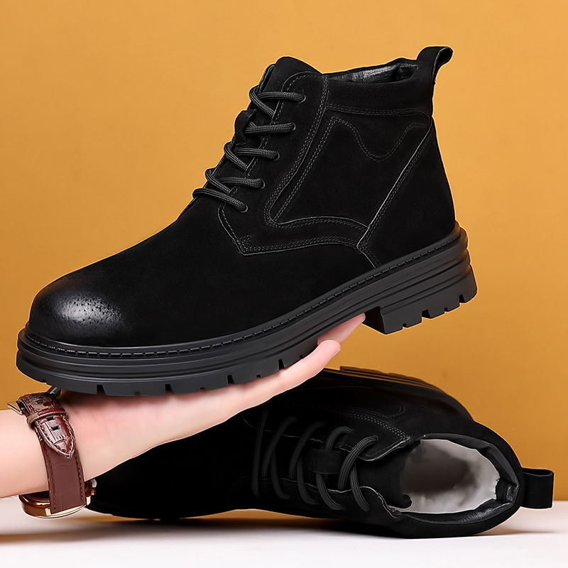 Ανδρικά δερμάτινα μποτάκια, ρετρό στυλ, κατάλληλα για το καλοκαίρι, νέοι 18–40 ετών