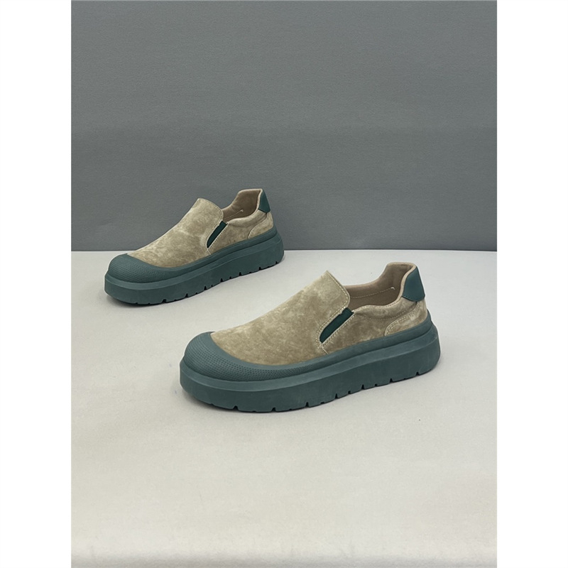 Ανδρικά Παπούτσια PU σε στυλ σουέντ, χαμηλό ύψος, slip-on με λάστιχο, ανθεκτικά στη φθορά, με μυτερό δάχτυλο