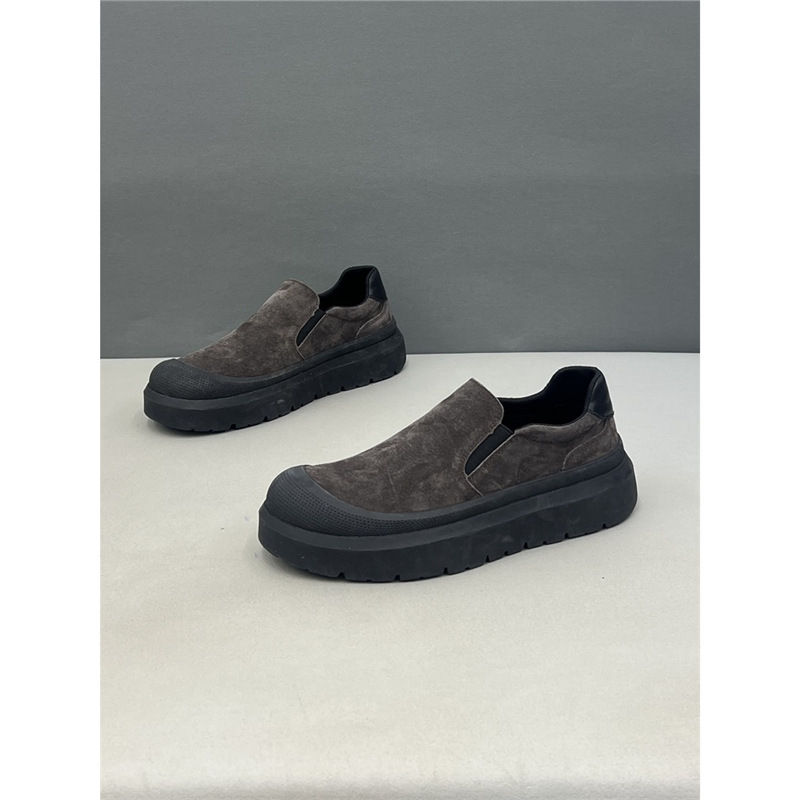 Ανδρικά Παπούτσια PU σε στυλ σουέντ, χαμηλό ύψος, slip-on με λάστιχο, ανθεκτικά στη φθορά, με μυτερό δάχτυλο