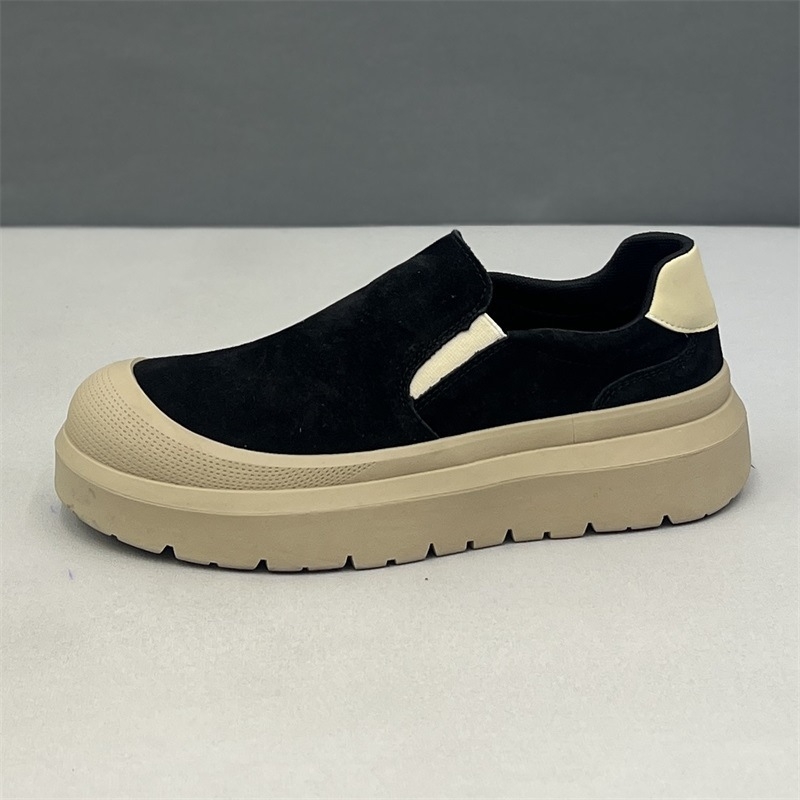 Ανδρικά Παπούτσια PU σε στυλ σουέντ, χαμηλό ύψος, slip-on με λάστιχο, ανθεκτικά στη φθορά, με μυτερό δάχτυλο