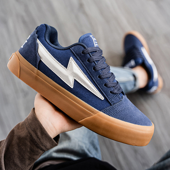 Ανδρικά Παπούτσια Skateboard – στρογγυλός нос, άνω μέρος από μικτά υλικά, καουτσούκ σόλα, κορδόνια, αυξημένη σόλα