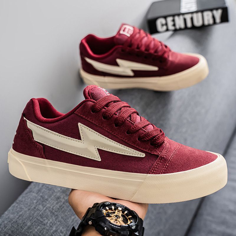 Ανδρικά Παπούτσια Skateboard – στρογγυλός нос, άνω μέρος από μικτά υλικά, καουτσούκ σόλα, κορδόνια, αυξημένη σόλα