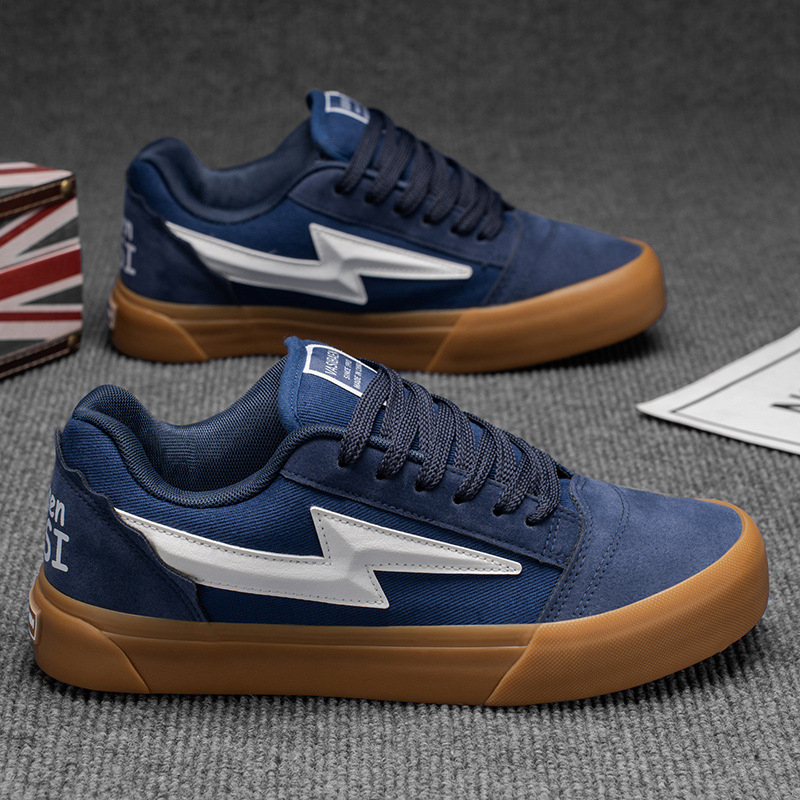 Ανδρικά Παπούτσια Skateboard – στρογγυλός нос, άνω μέρος από μικτά υλικά, καουτσούκ σόλα, κορδόνια, αυξημένη σόλα