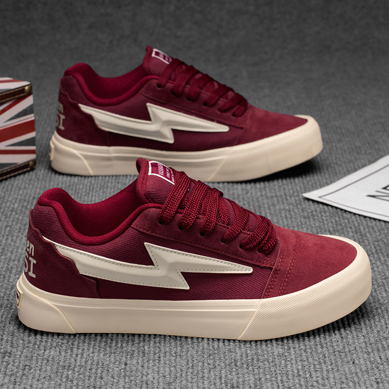 Ανδρικά Παπούτσια Skateboard – στρογγυλός нос, άνω μέρος από μικτά υλικά, καουτσούκ σόλα, κορδόνια, αυξημένη σόλα