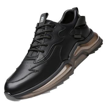 Ανδρικά loafers από γνήσιο δέρμα με σόλα EVA, στρογγυλή μύτη, κορδόνια