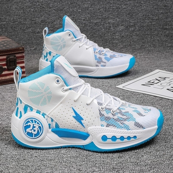 Unisex παιδικά παπούτσια μπάσκετ, ηλικίες 4–16 ετών, PU + δίχτυ επάνω μέρος, μοντέλο AL, αθλητικά παπούτσια για τρέξιμο