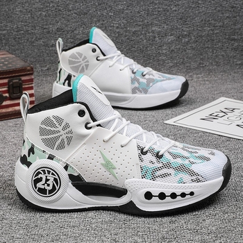 Unisex παιδικά παπούτσια μπάσκετ, ηλικίες 4–16 ετών, PU + δίχτυ επάνω μέρος, μοντέλο AL, αθλητικά παπούτσια για τρέξιμο