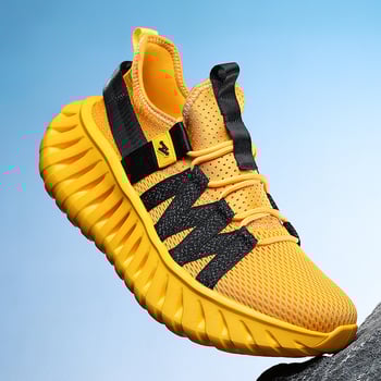 Férfi futócipők – Légáteresztő hálós felsőrész, ütéscsillapítás, fűzővel záródó, gumi talp