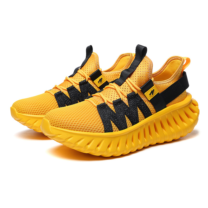 Férfi futócipők – Légáteresztő hálós felsőrész, ütéscsillapítás, fűzővel záródó, gumi talp