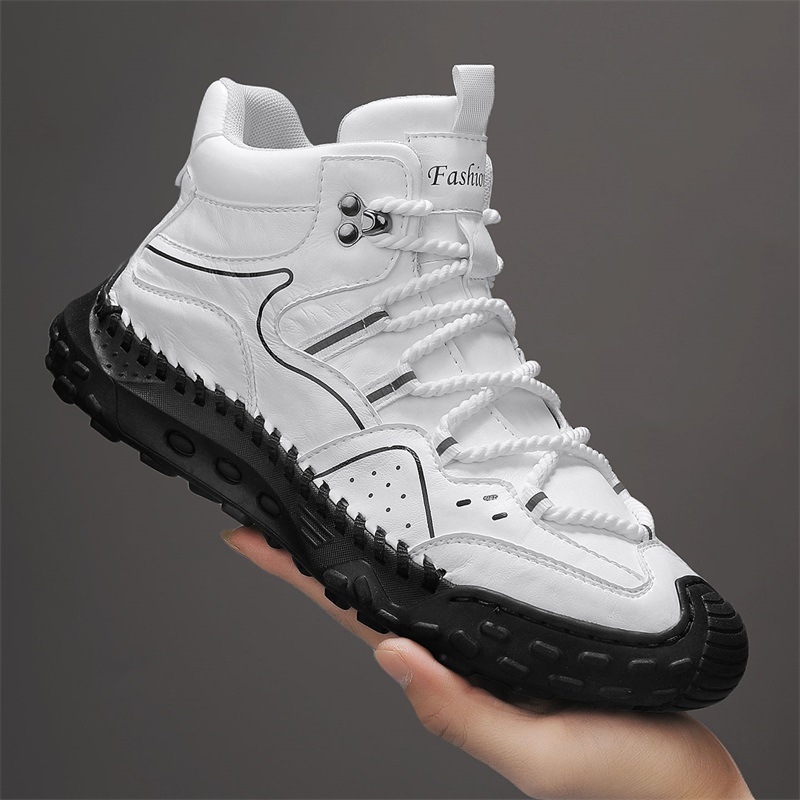 Ανδρικά μποτάκια μεσαίου ύψους, χειμωνιάτικα casual, επάνω μέρος από microfiber, PU πάτος, μεσαίο ύψος shaft, ραφή σόλα