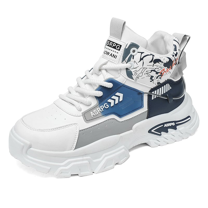 Vīriešu augstās Martins zābaki ziemai – ūdensizturīgs mikrošķiedras augšdaļa, gumijas zole, augsts augšdaļas, zems papēdis