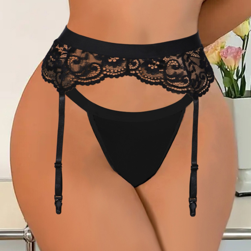 Γυναικείο δαντελένιο στρινγκ από πολυεστερική δαντέλα, διαπνέον, χωρίς ραφές, μεσαίας ζώνης