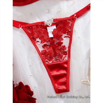 Σετ σουτιέν με 3/4-κύπελλο, χωρίς διαμορφωμένο κύπελλο, πολυεστερικό ύφασμα, πίσω κούμπωμα με τρεις σειρές αγκιστρώσεων, σταθερά διπλά λουριά