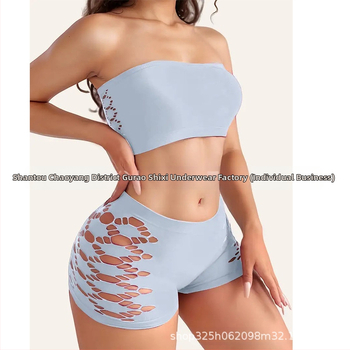 Νάιλον σετ σουτιέν, χωρίς ιμάντες, τοπ τύπου σωλήνας, κύπελλα χωρίς φόρμα, κύπελλα με αυτιά λαγού, καταγωγή Σαντού, κωδικός 002, ηλικίες 18–40, κυκλοφορία Καλοκαίρι 2025