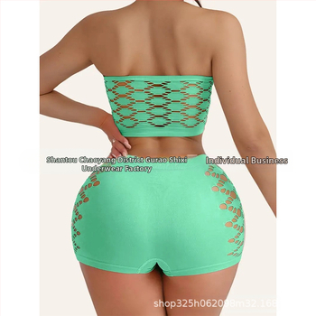 Νάιλον σετ σουτιέν, χωρίς ιμάντες, τοπ τύπου σωλήνας, κύπελλα χωρίς φόρμα, κύπελλα με αυτιά λαγού, καταγωγή Σαντού, κωδικός 002, ηλικίες 18–40, κυκλοφορία Καλοκαίρι 2025